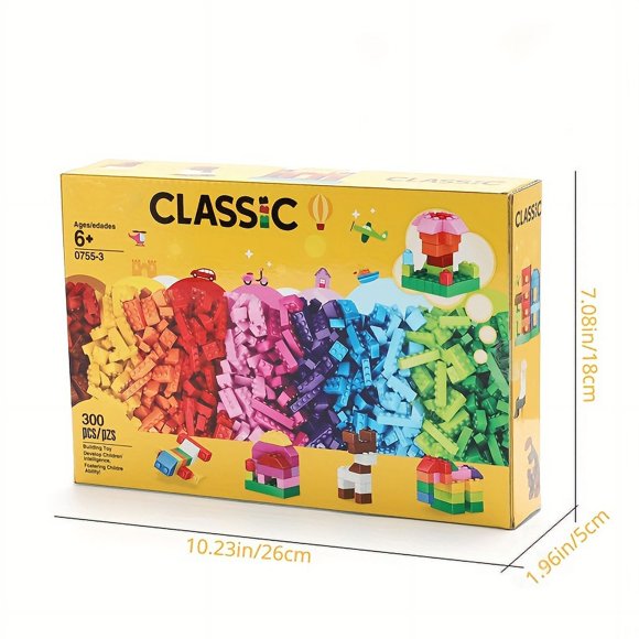Blocs de Construction Éducatifs 300/1000 Pcs, Jouets Éducatifs Précoces, Insert de Construction Bricolage