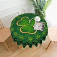 thumbnail image 3 of Saint Patricks Day Tablecloth 60 Inch Round Wrinkle Free Green Shamrock Table Cloth Suitable for Kitchen Decorantion/Indoor and Outdoor Dining Table/Party/Picnic, 3 of 6