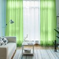 thumbnail image 3 of MAWCLOS Rideau de Fenêtre 2 Panneaux Rideaux Transparent Long Voile Transparent Poche pour Tringle Uni Blanc Habillages Basique Plusieurs Tailles Vert 2 Pcs-L : 20 Pouces x H : 98 Pouces, 3 of 5