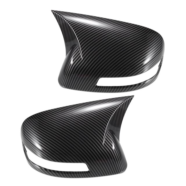 Unique Bargains 1 Pair Car Rear View Driver Passenger Side Mirror Cover Cap Overlay Black Carbon Fiber Pattern for Honda Civic 9th Gen Mirror Guard Covers Trims