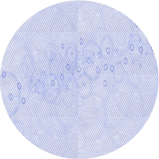 Ahgly Company Tapis Rond Lavable en Machine Intérieur Transitionnel Bleu Lavande, 5 Pieds Rond