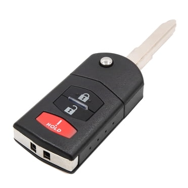 Unique Bargains Étui de Télécommande de Voiture à 3 Boutons avec Clé Non Coupée pour Mazda
