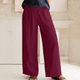 thumbnail image 2 of Pantalons en Coton et Lin pour Femmes Pantalons Larges et Amples avec Poches, 2 of 7