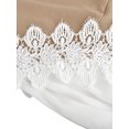 thumbnail image 5 of DYMADE Women Lace Frill Ruffle Tops Blouse Ladies Casual Jumper T-Shirts Crew Neck Tee, 5 of 5