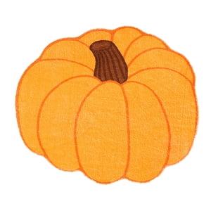 Bath Mats for Bathroom Orange Pumpkin Bath Mat for Bathroom,Cute Pumpkin Orange Bathroom Rug Non Slip Shaped Bathtub Rug Bathroom Tub Shower Rugs Washable Bath Mats for Bathroom Non Slip