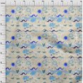 thumbnail image 4 of oneOone Rayon Beige Fabric Ocean Life Sewing Material Print Fabric By The Yard 56 Inch Wide, 4 of 5