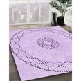 thumbnail image 3 of Ahgly Tapis Rectangulaire Lavable en Machine Orchidée Violet, 4 Pieds x 6 Pieds, 3 of 7