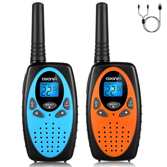 AWANFI Kids Walkie Talkies 2 Pack, Rechargeable 2 Way Radio, Long Range Walky Talky Set for Boys Girls Gift