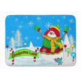 thumbnail image 1 of Carolines Treasures PJC1075RUG Candy Cane Lane Snowman Machine Washable Memory Foam Mat, 1 of 4