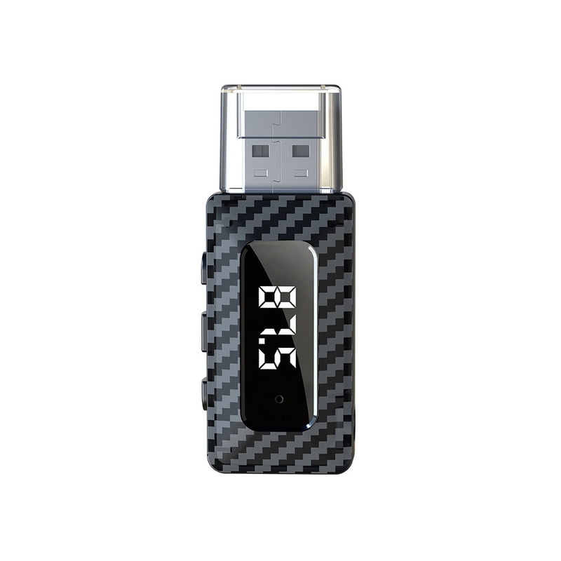 Émetteur Récepteur Bluetooth 5.3 FM Mains Libres Mini Adaptateur USB Sans Fil Audio Auto avec Affichage LED pour Voiture Radio FM