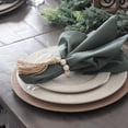 thumbnail image 4 of Oleegame 2PC Placemat Idyllic Wood Bead Tassel Napkin Ring Elastic Napkin Buckle Adjustable Hand Woven Rope Napkin Ring, 4 of 9