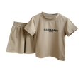 thumbnail image 1 of Chemises pour Filles Enfants Imprimé Ample Garçon Fille Poches Shorts Manches Courtes Col Rond Blouses Ensembles T-shirt, 1 of 3