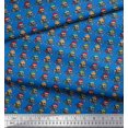 thumbnail image 3 of Soimoi Moss Georgette Fabric Crossbone & Skull Halloween Print Fabric by The Yard 42 Inch Wide, 3 of 3