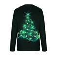 thumbnail image 5 of Jienlioq T-Shirts de Noël Grande Taille Mode pour Femmes à Col Rond à Manches Longues Imprimé Décontracté T-Shirt Blouse Hauts, 5 of 5