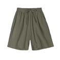 thumbnail image 1 of Tranfacy Shorts pour Femmes, Shorts d'Été pour Femmes, Pantalon Court en Imitation Imprimée et Lin pour Femmes, 1 of 3