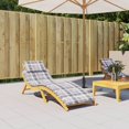 thumbnail image 1 of vidaXL Sun Lounger Cushion Grey Check Pattern 186x58x3cm Oxford Fabric, 1 of 5