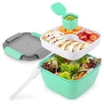 thumbnail image 1 of Mistaha 52oz Bento Lunch Box Salad Container for Lunch BPA Free Leak Proof Salad Dressing, 1 of 6