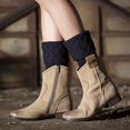 thumbnail image 1 of Women Leg Warmers Knitted Wool Boot Cover Short Leg Warmers with Diamond Mesh, 1 of 4