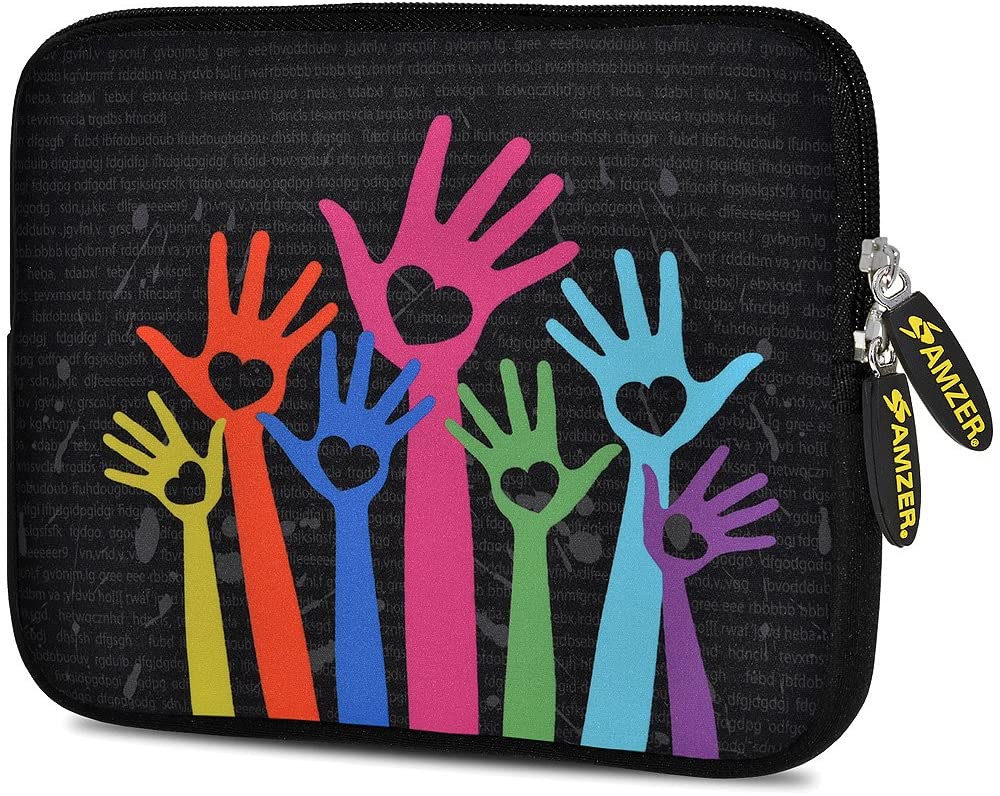 Amzer Housse en Néoprène 10.5 Pouces pour Tablette, eBook, Netbook - Hand on Heart (AMZ5057105)