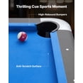 thumbnail image 3 of VEVOR Pool Table, 7 ft Portable Billiards Tables, Adjustable Feet Stable Game Table, Entertainment Set Includes Ball, Cue, Rack, Chalk and Brush, Black with Bule Cloth, 3 of 9