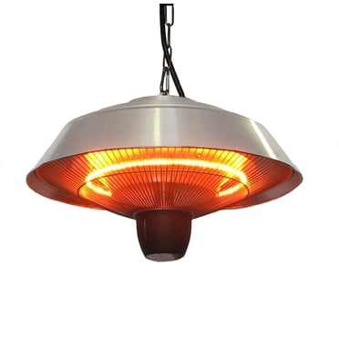 ENERG+ HEA-21523 Infrared 1500W Electric Outdoor Hanging Heater, Silver