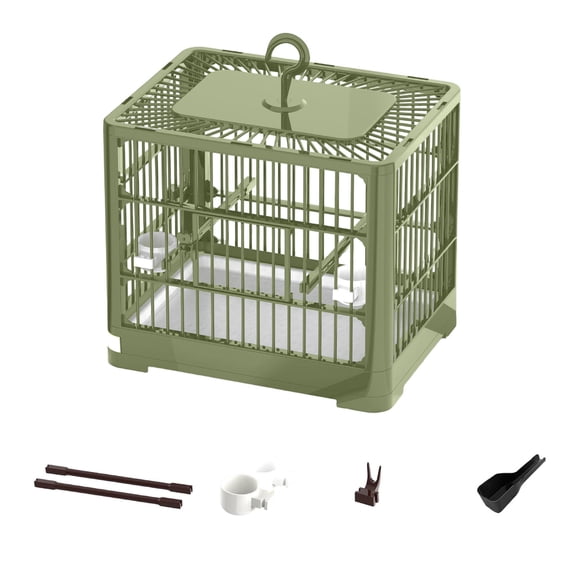 ZZHZGZ Canada Clearance Sale Bird Cage Travel Bird Cage Portable Bird | Small Birds Lightweight Parrots Cage with Standing Pole Detachable Tray Hook Handle Easy Transport Bird For