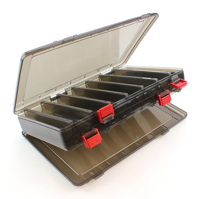 Amdohai 14 Compartments Double Sided Fishing Bait Box Lure Box Fly Fishing Tackle Storage Box Case