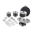 thumbnail image 4 of Maytalsory Stainless Steel Plates and Bowls Camping Set Camping tableware dinnerware mess Utensils Set for Picnic 20pcs, 4 of 6