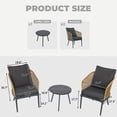 thumbnail image 2 of TOYTEXX 3-Piece Wicker Patio Set with Coffee Table & 2 Chairs – Outdoor Furniture for Porch/Backyard, 2 of 5