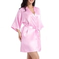 thumbnail image 2 of Mlkoz Womens Summer Clothes, Women's Color Ding Robe Bathrobe Color Light Summer Thin Short Cardigan Robe, Women Gifts, 2 of 4