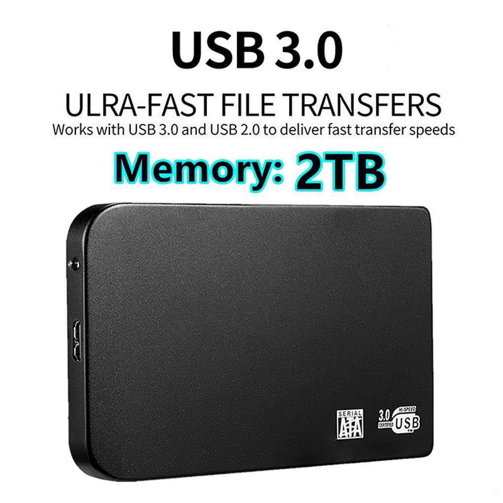 External USB Hard Drive Portable USB3.0 HDD Large Capacity SSD Memory Storage Disk Mobile Drives Type-C Portable Harddisk Boxs Computer Laptop