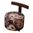 thumbnail image 3 of Lipstore Movable Ottoman Rolling Stool with Wheels Accent Shoe Changing Roller Vanity Chair Foot Stool for Hallway Apartment Farmhouse Sun Flower, 3 of 8
