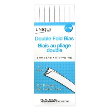 Unique - biais de finition - blanc - coton, polyester - 7 mm - 1 unité