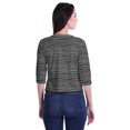 thumbnail image 3 of Moomaya Printed Keyhole Neck Ring Top Casual 3/4th Sleeve Tees Tank Tunic Top, 3 of 5