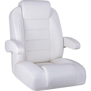 NORTHCAPTAIN Chaise de Capitaine de Ponton Premium Inclinable à Dossier Haut pour Bateau, Siège Seau avec Accoudoirs Amovibles, Blanc