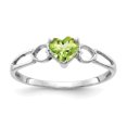 thumbnail image 1 of 14K White Gold Peridot Birthstone Ring, 1 of 2