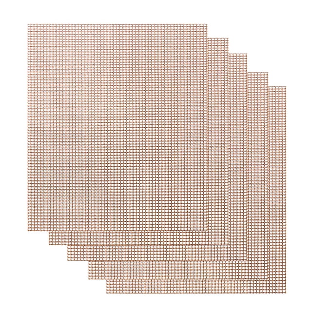 Agiferg Tapis de Cuisson en silicone Résistant à la Chaleur Tapis de Grillade gr-id Creux Maille BBQ