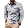 thumbnail image 1 of FAIWAD Men's Long Sleeve Shirts Casual Button Down Basic Golf Pullover Tops Lightweight Work Athletic T-Shirt, 1 of 6