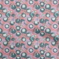 thumbnail image 1 of oneOone Velvet Peach Fabric Asian Japanese Koi Fish with Abstract Flower Sewing Material Print Fabric by The Yard 58 Inch Wide, 1 of 4