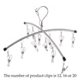 thumbnail image 4 of TIELUTT Functional Windproof Sock Clip Clothesline with 10 Clips Portable Folding Sock Rack Underwear Saw Horses Folding an Fitting Vise Utility Clips for Keys Clamp Lights for Workshop Workmate 425, 4 of 7