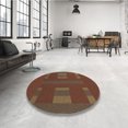thumbnail image 4 of Ahgly Company Tapis d'Intérieur Lavable à la Machine, Carré, Transitionnel, Brun Pâle, Tapis de Zone, 3 Pieds Carré, 4 of 7