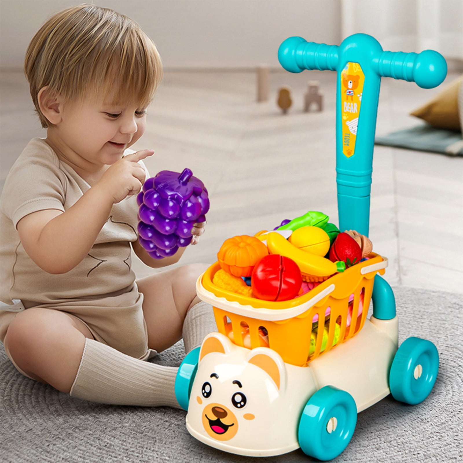 Tacobear Jouets électroniques en peluche pour enfants - Robot mignon qui marche miaou - Queue remuant avec transporteur - Jouet interactif - Cadeau d'anniversaire pour filles de 3, 4, 5, 6, 7, 8 ans