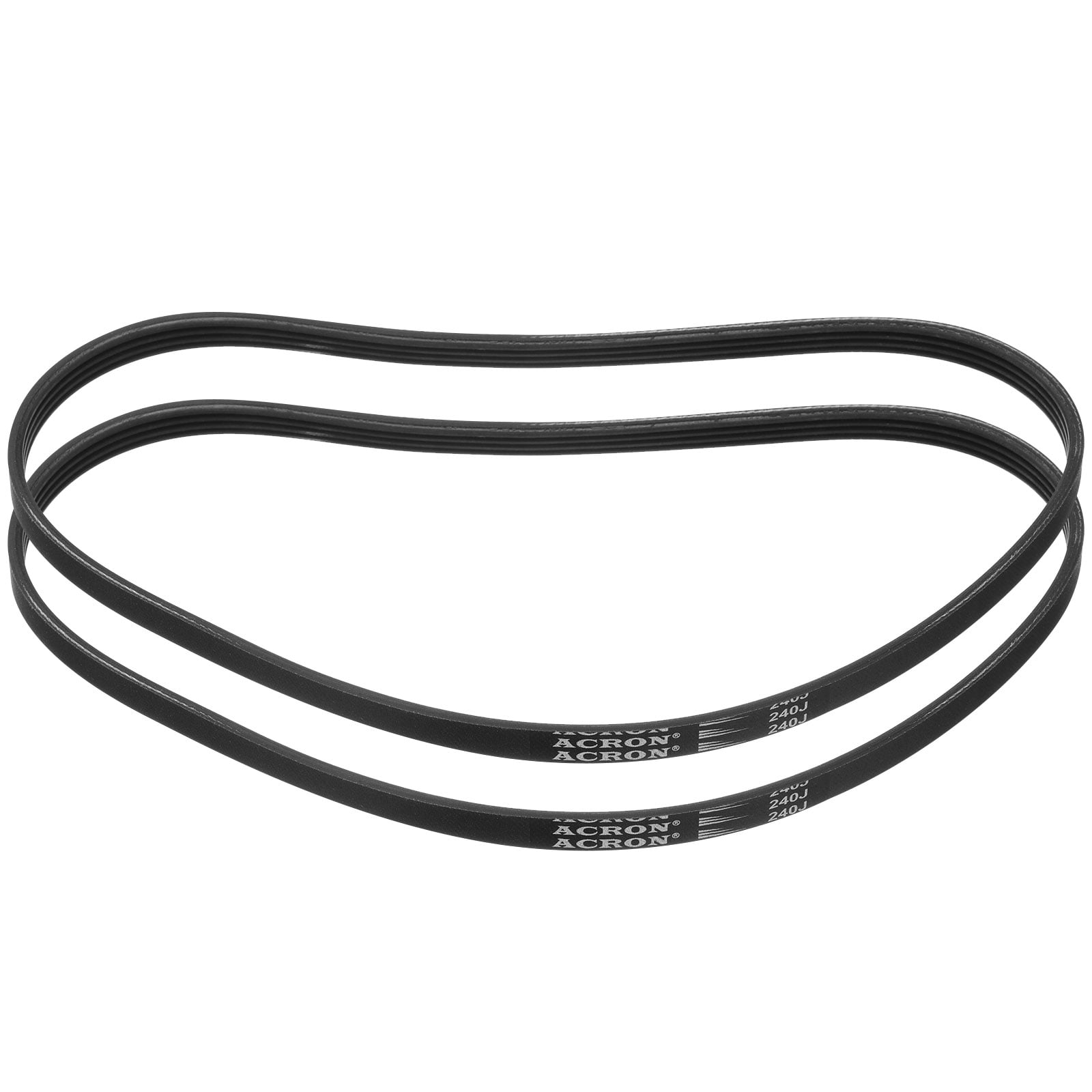 Unique Bargains 2pcs 240J4 Poly V Belt, 4 Ribs PJ V-Ribbed Belt 24" L x 0.37" W x 0.14" T