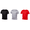 Black / Light Grey / Red, variant on Blank Activewear Pack of 10 Men's T-Shirt, Quick Dry Performance fabric