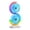 Blue, variant on Weloille Dual Head Desk Circulator Fan 1 Pack, RGB Ambient Light Mini Table Fan, USB Rechargeable Quiet Cooling Fan, Portable Small Fan with LED Light for Bedroom Office and Outdoor Use