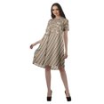 thumbnail image 4 of Moomaya Printed Loose A-Line Dress With Pockets Short Sleeve Dresses Women, 4 of 4