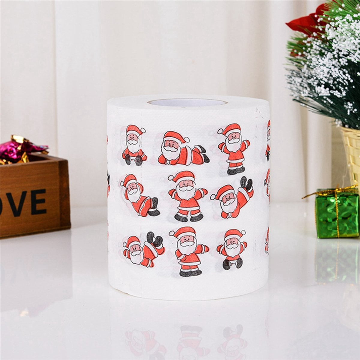 5 Styles Paper Roll Tissue Paper Towels Xmas Office Room Toilet Paper 15 Roll,15 rolls x Christmas Toilet Roll Paper