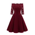 thumbnail image 1 of Ketyyh-chn99 Robes de Soirée pour Femmes Robes de Soirée Formelles pour Mariage Robe de Bal Formelle Robe Dames Élégante Ligne A Robes de Soirée de Mariage Rouge,2TG, 1 of 4