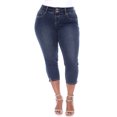 thumbnail image 2 of White Mark Women's Plus Size Super Stretchy Capri Jeans, Mid Waist, 2 of 5