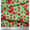 thumbnail image 3 of Soimoi Silk Fabric Raspberry,Strawberry & Cherry Fruits Fabric Prints by Yard 42 Inch Wide, 3 of 3
